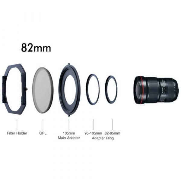 NiSi S5 Holder | Polariser PRO | 105mm / 95mm / 82mm threaded lenses