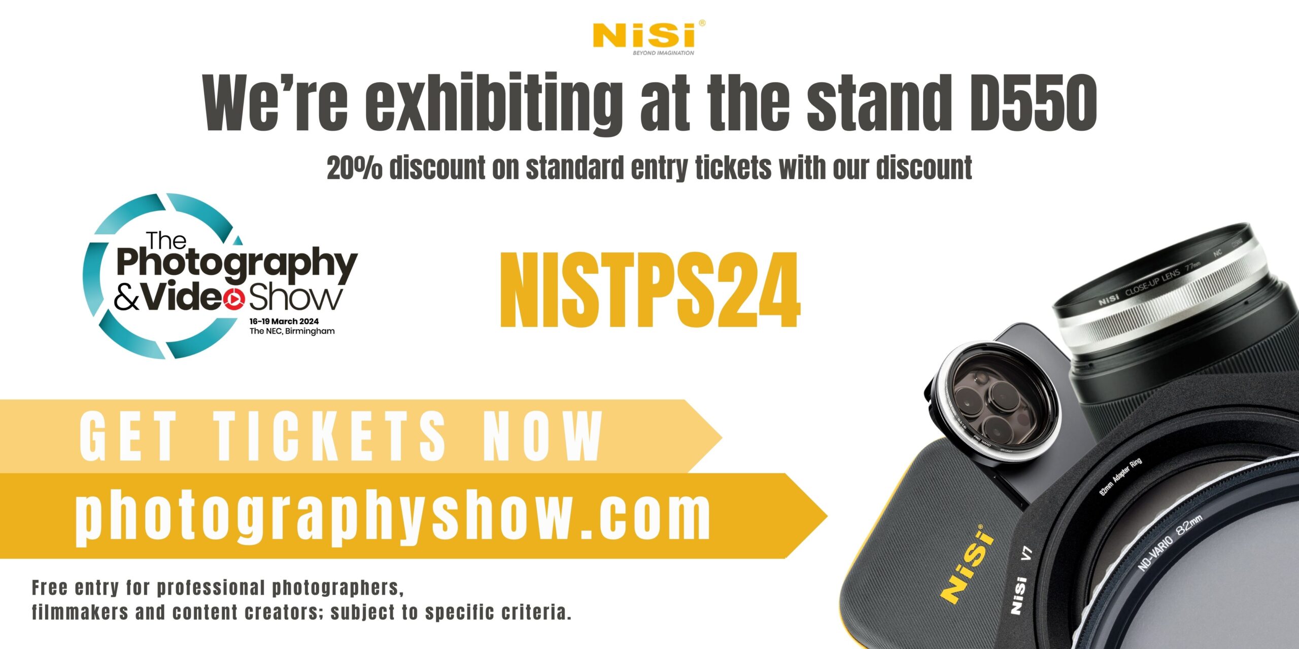 The Photography Show NEC 16th19th March 2024 NiSi UK NiSi Optics