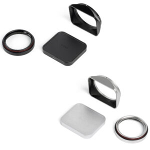 JetMag Pro - Fuji X100 Series NC UV Filter with edge in Alcantara® material, Metal Lens Hood and Magnetic Lens Cap