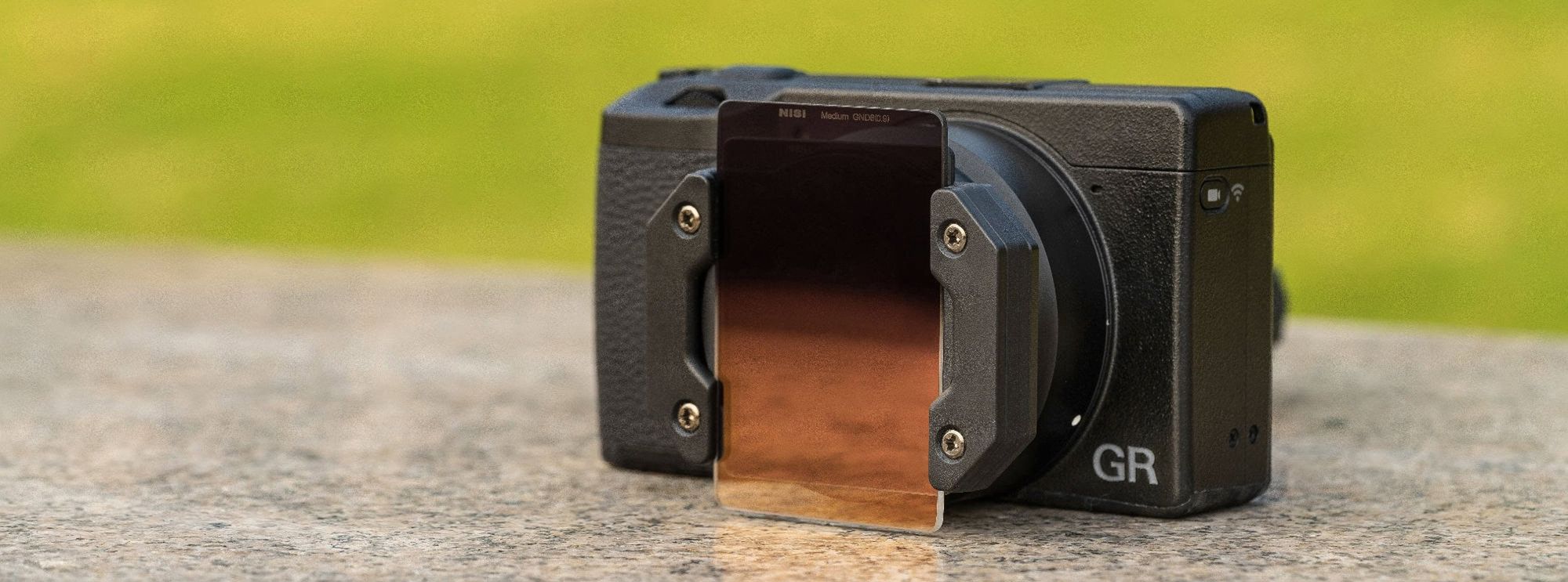 Ricoh GR III with the NiSi Master Kit and a GND filter, outdoors