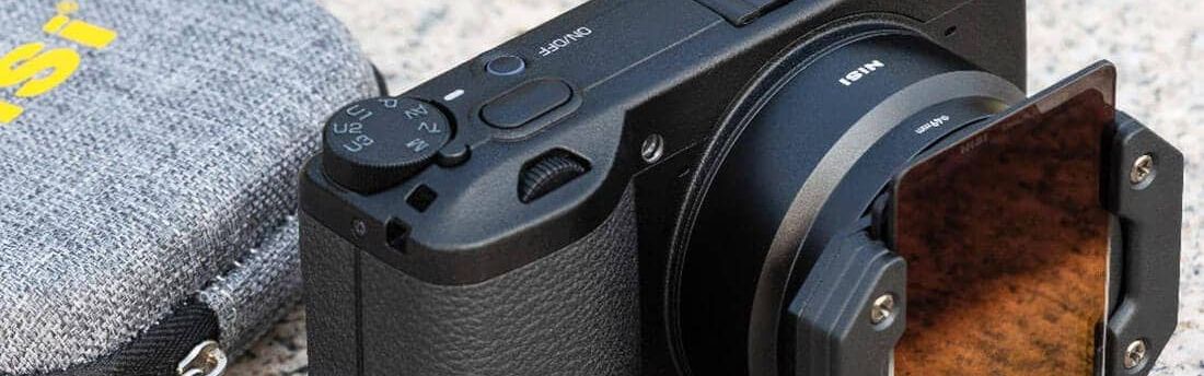 Ricoh GR III with the NiSi filter holder and a GND filter, outdoors